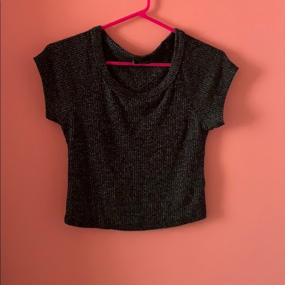 Charcoal grey crop top